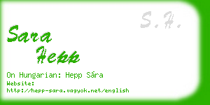 sara hepp business card
